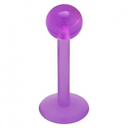 Piercing micro-labret acrylique 19 - Boule unicolore lilas