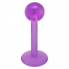 Piercing micro-labret acrylique 19 - Boule unicolore lilas