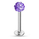 Piercing micro-labret 08 - Boule férido lilas