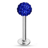 Piercing micro-labret 08 - Boule férido bleu