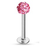 Piercing micro-labret 08 - Boule férido rose
