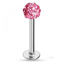 Piercing micro-labret 08 - Boule férido rose