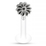 Piercing micro-labret PTFE 24a - Fleur
