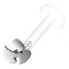 Piercing labret téflon 47 - Trois petits cœurs