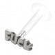 Piercing labret téflon 60 - Le mot FUCK