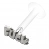 Piercing labret téflon 60 - Le mot FUCK