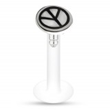 Piercing micro-labret PTFE 57 - Peace and love