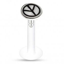 Piercing micro-labret PTFE 57 - Peace and love