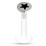 Piercing micro-labret PTFE 58 - étoile dans cercle