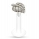 Piercing labret téflon 63 - Belle feuille grise