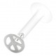 Piercing micro-labret téflon 90 - Cercle "Peace and love"