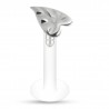 Piercing micro-labret téflon 68 - Feuille en forme de cœur