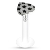 Piercing micro-labret PTFE 75 - Coeur étoile