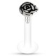 Piercing micro-labret téflon 76 - Petite rose grise
