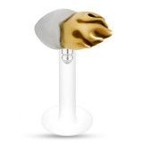 Piercing micro-labret PTFE 78 - Coeur flamme