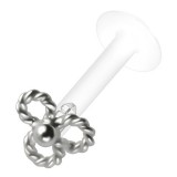 Piercing micro-labret PTFE 80 - Perle fleur