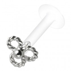 Piercing micro-labret PTFE 80 - Perle fleur