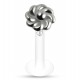 Piercing micro-labret téflon 82 - Petite fleur avec bille