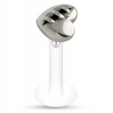 Piercing micro-labret PTFE 83 - Coeur recousu
