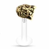 Piercing micro-labret PTFE 84 - Tigre jaune