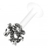 Piercing micro-labret téflon 86 - Beau dragon gris