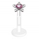 Piercing micro-labret téflon 91 - étoile cristal rose