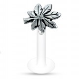 Piercing micro-labret PTFE 100 - Feuille de cannabis