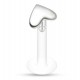 Piercing micro-labret téflon 104 - Cœur gris plat