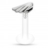 Piercing micro-labret téflon 106 - Petite aile grise