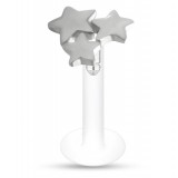 Piercing micro-labret PTFE 107 - Trois étoiles