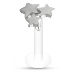 Piercing micro-labret PTFE 107 - Trois étoiles