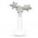 Piercing micro-labret téflon 108 - Trois étoiles en demi-cercle