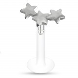 Piercing micro-labret PTFE 108 - Trois étoiles