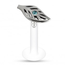 Piercing micro-labret PTFE 110 - Feuille strass