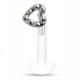 Piercing micro-labret téflon 112 - Cœur creux
