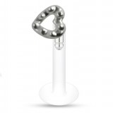 Piercing micro-labret PTFE 112 - Coeur creux