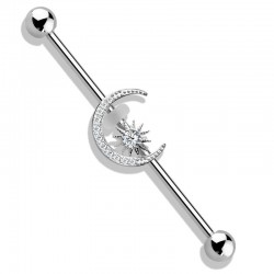 Piercing industriel 45 - Lune et étoile