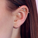 Piercing industriel 45 - Lune et étoile