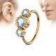 Piercing micro-bcr 190 - Gold-ip rose cristal aurora