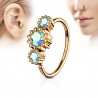 Piercing micro-bcr 190 - Gold-ip rose cristal aurora
