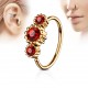 Piercing micro-bcr 190 - Gold-ip rose cristal rouge