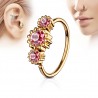 Piercing micro-bcr 190 - Gold-ip rose cristal rose
