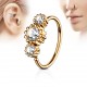 Piercing micro-bcr 190 - Gold-ip rose cristal transparent