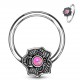 Piercing micro-bcr 80 - Fleur vintage opalite rose