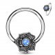 Piercing micro-bcr 80 - Fleur vintage opalite bleue