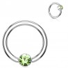 Piercing micro-bcr 83 - Strass plat vert-pomme
