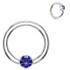 Piercing micro-bcr 83 - Strass plat bleu