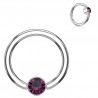 Piercing micro-bcr 83 - Strass plat lilas