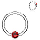 Piercing micro-bcr 83 - Strass plat rouge