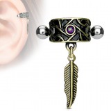Piercing hélix 125 - Plume vintage